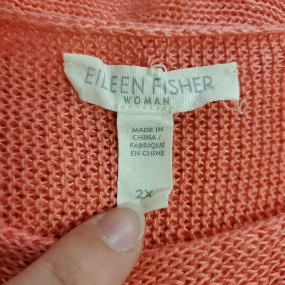 Eileen Fisher Coral Crew Neck Sweater - Picture 3 of 8